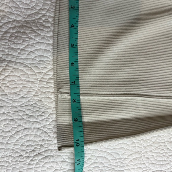Lululemon Brushed Softstreme Ribbed Zip Flared Pant 32.5" Bone Preppy Bohemian - Picture 12 of 16